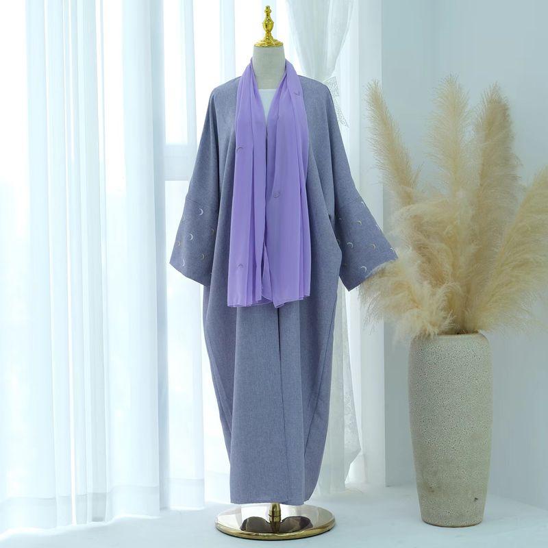 New Arrival Middle East Dubai Embroider Elegance Cardigan Robe Dress Embroidered Cardigan Dress