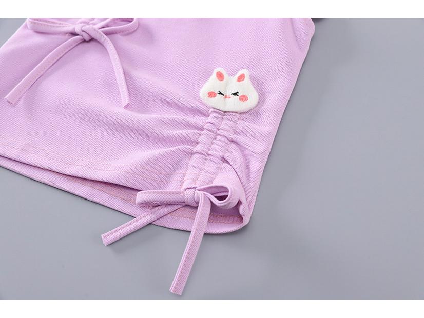 Girls' Summer Princess Kitten Two-Piece Outfit: Fashionable Short Sleeve Top & Shorts Set for Toddlers