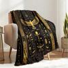 1PC Egyptian theme printed blanket, all season lightweight home office outdoor nap multifunctional blanket A2