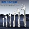 Chromium-molybdenum Steel Crab Claw Wrench Heavy-Duty Adjustable Adjustable Ratchet Wrench Multifunctional Self-Locking Wrench