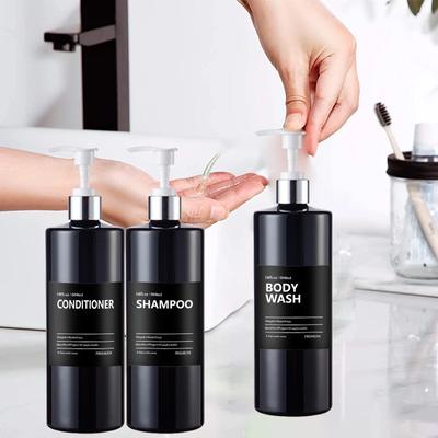 Butelka z płynem do mycia naczyń i pompką 500 ml Zestaw dozowników mydła i płynu do mycia naczyń Butelki kuchenne do prysznica z możliwością ponownego napełniania i etykietami