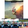 Surface Acrylic Flat Car Pendant With Tiger Wearing Christmas Design Hat