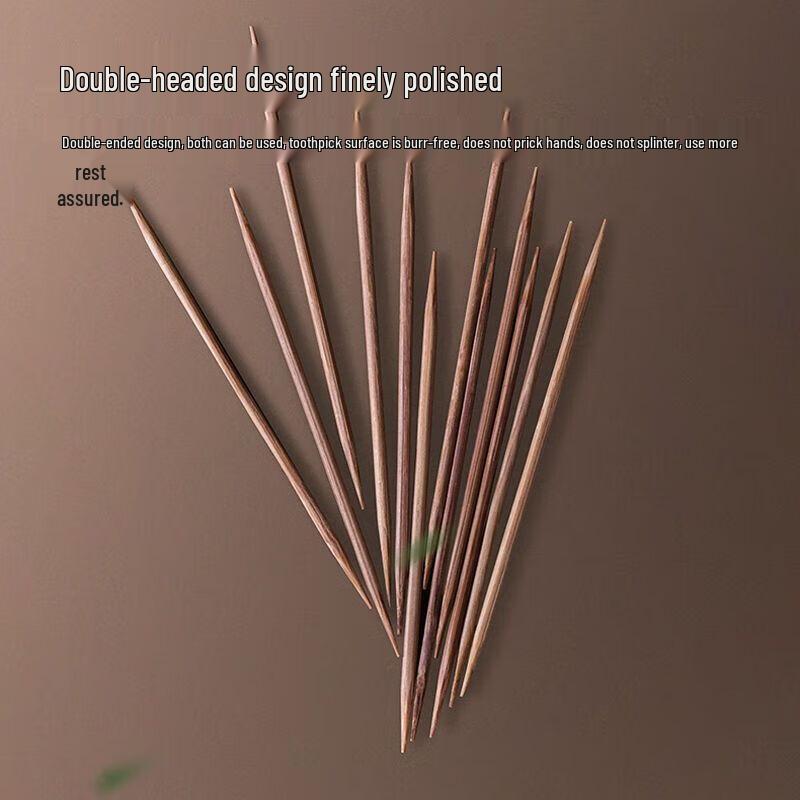 Camellia Double-Headed Carbonized Bamboo Toothpicks