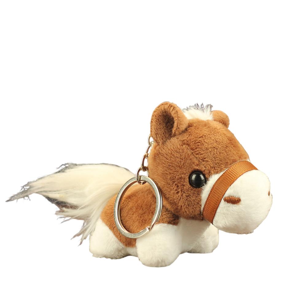 

Креативный брелок-маскот в виде мягкой игрушки, мультяшная кукла-конь, фигурка зодиакального пони, подарок на день рождения темно серый