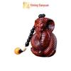 Rosewood Carved Pixiu Ornament: Gourd & Dragon Turtle Handicraft