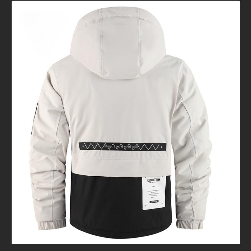 Otoño Invierno Hombres Outdoor Ocio Cálido Chaqueta de Algodón Hombres Capucha Desmontable Cortavientos Ropa Exterior Chaqueta Abrigo Masculino