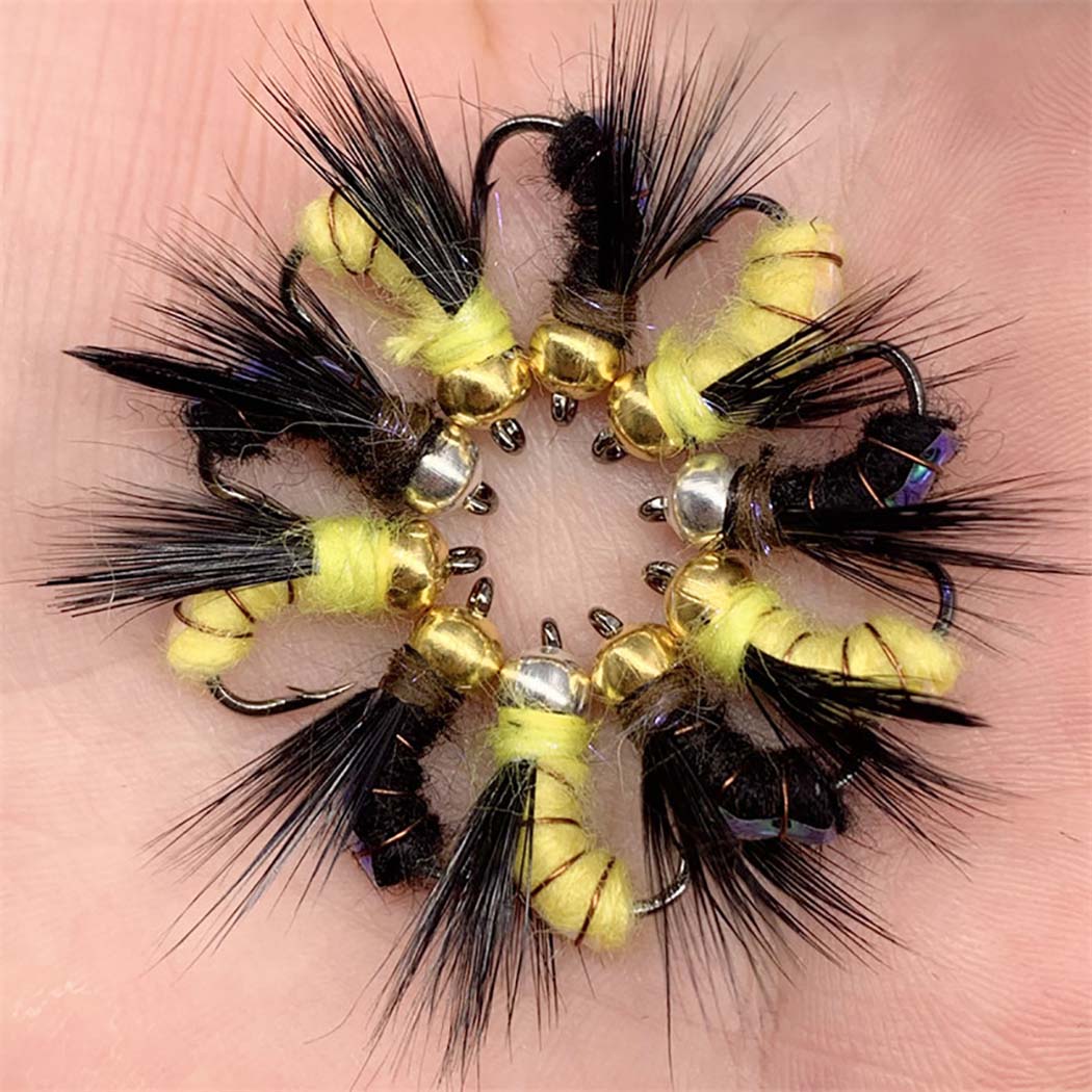 10/15/20/25 шт. разноцветные приманки для ловли форели нимфы нахлыстом — фото 6