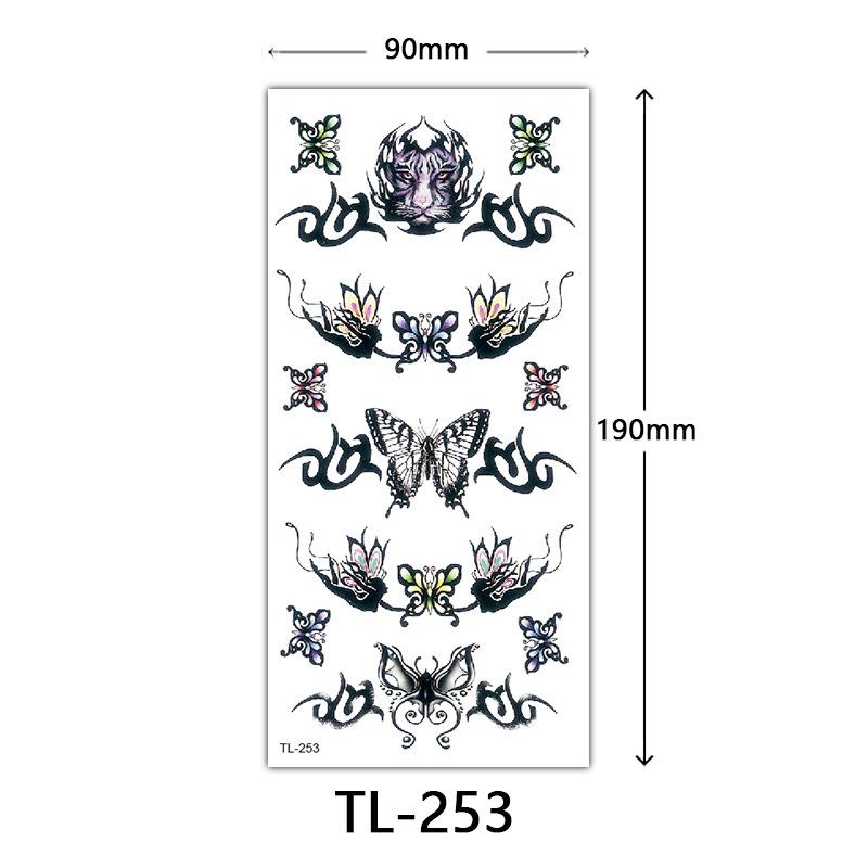 Flower Tattoo Stickers, Color Sketch Tattoo Stickers, English Letters, Wedding Photography Tattoo