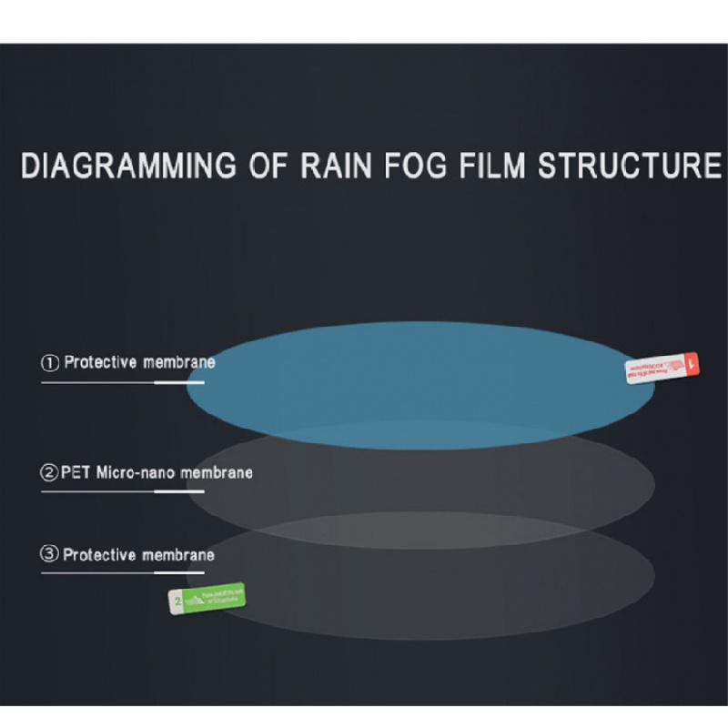 10Pc Car Anti Water Mist Film Anti Fog Rainproof Rearview Mirror Protective Film