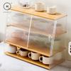 Homlly Dustproof Kitchen Storage Tabletop Cupboard Rack with Acrylic Door