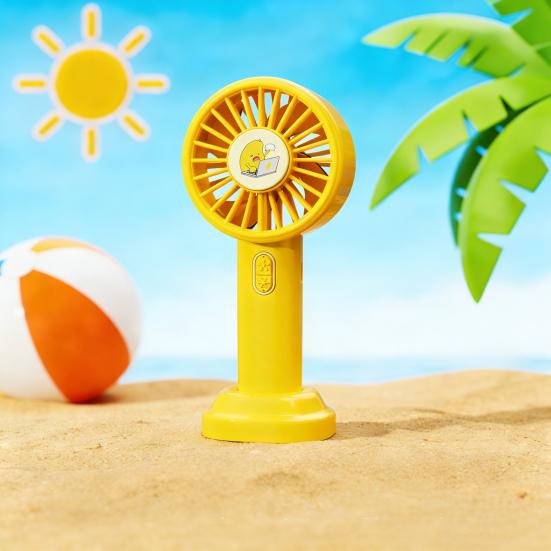 Handheld Fan Cartoon Pet Pattern Multi-Speed Silent Motor USB Rechargeable Portable Desktop Cooling Fan
