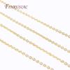18K Gold Plated Brass Metal Oval Shape Thin Chains Necklace For Jewelry Making Supplies DIY Accessories