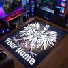 Crystal Velvet Rug Poland Football Print Custom Name Text Floor Mat Home Decor