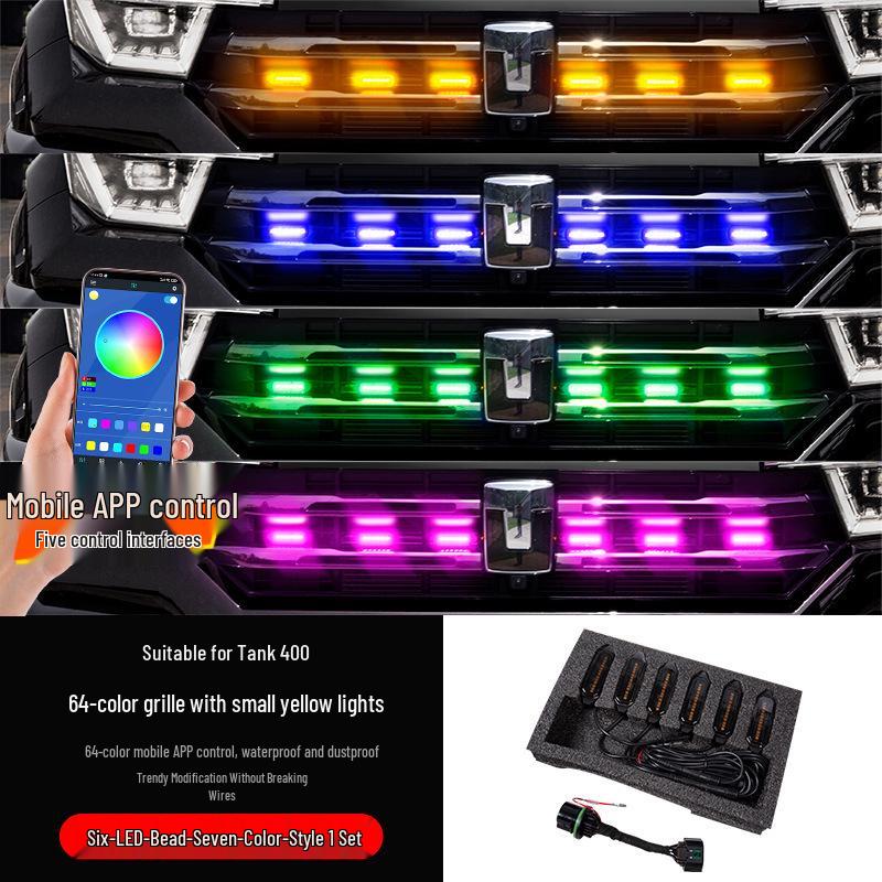 Custom Parts for 2023-2025 Tank 400hi4 Yellow LED Grille Light