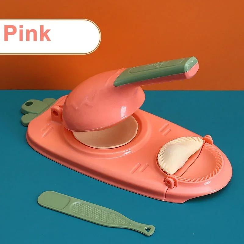 

Форма для пельменей 2-в-1, форма для упаковки теста для пельменей, тестовый пирог, кухонный инструмент для приготовления пельменей розовый