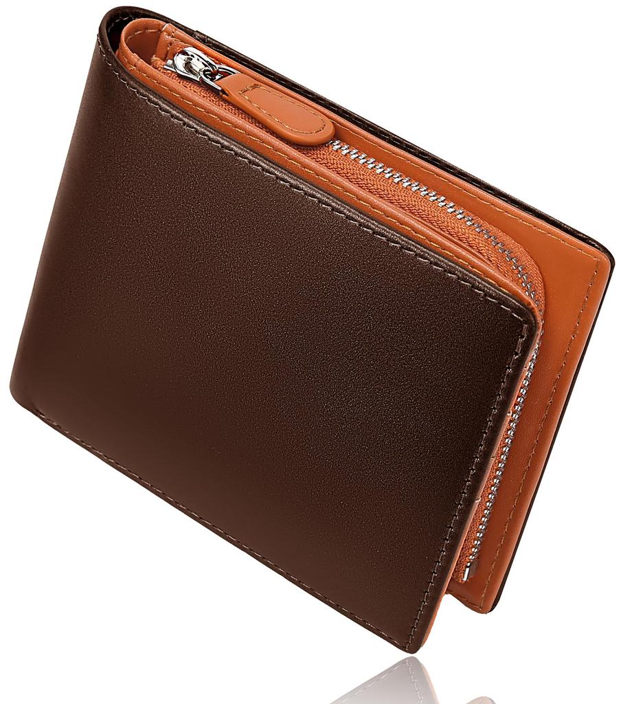 Aerokyo Bifold Tochigi Genuine Large 12 YKK Coin Made by Top Gift Box Perfect for Day Men's Wallet, Leather, Leather, Capacity, Cards, Zipper, Purse,