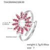 Qiong Yao Sunflower Zircon Sparkle Jewelry Set: Bracelet, Necklace & Ring - High-End Unique Design, Colorfast.