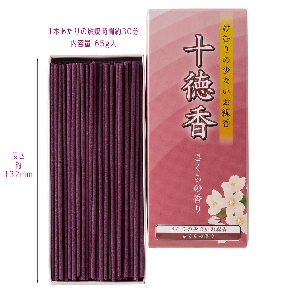 Cherry Blossom Scented Ten-Way Incense Sticks (Set of 10) for Offerings and Buddhist Altars