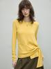 Women's Irregular Long-Sleeve Tie-Up Shirt - Autumn 2025