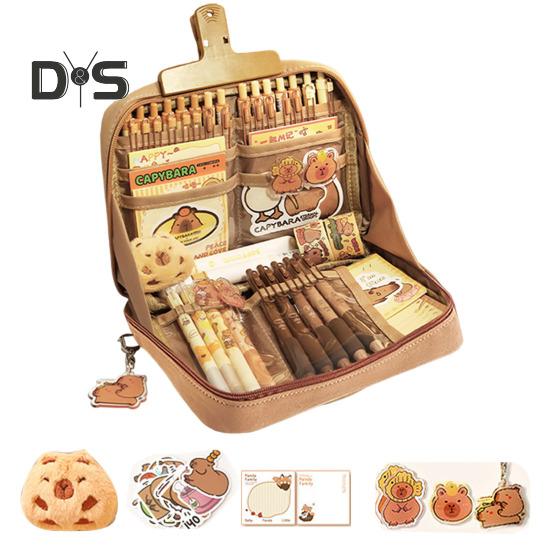 

Пенал с несколькими отделениями, большим отверстием, застежкой-молнией, системой хранения, канцелярской сумкой, школьными принадлежностями A