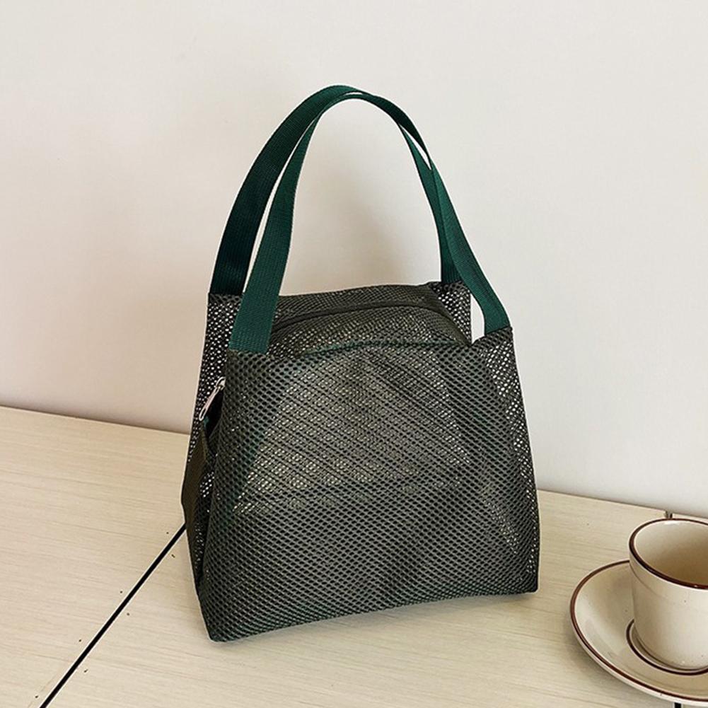 Casual and Simple handbag Mesh Travel Toiletry Bag Portable Beach Bag With Zipper Outdoor Wash Bag Makeup Shower Tools Organizer