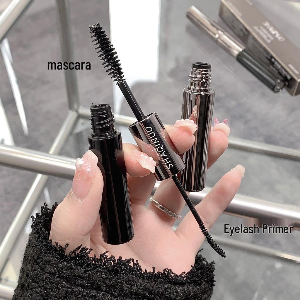 SHAQINUO Dwustronny tusz do rzęs: Wyszczuplający, Wydłużający, Dodający objętości, Szybkoschnący, Wodoodporny, Odporny na rozmazywanie, Naturalnie podkręcający.