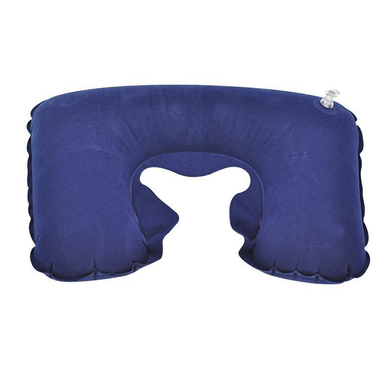 U Pillow Inflatable Comfortable Outdoor Portable Travel Neck Guard Flocking