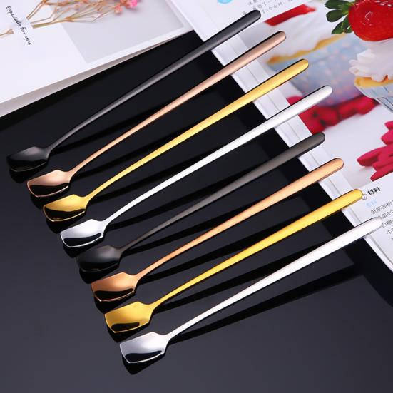 Coffee Spoon Eco-friendly Corrosion Resistant Stainless Steel Hot Drinking Flatware Spoon for Home