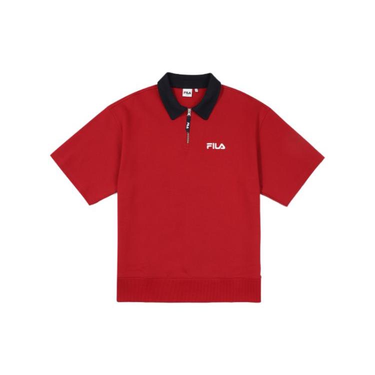 FILA Polo Shirts Unisex Polo Collar Moderate Straight Fit FS2TSF2111X-HRD