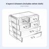 Clear Multi-Drawer Unit Removable Drawers Miniature Drawer Chest Transparent Design Debrisresistant for Makeup Users
