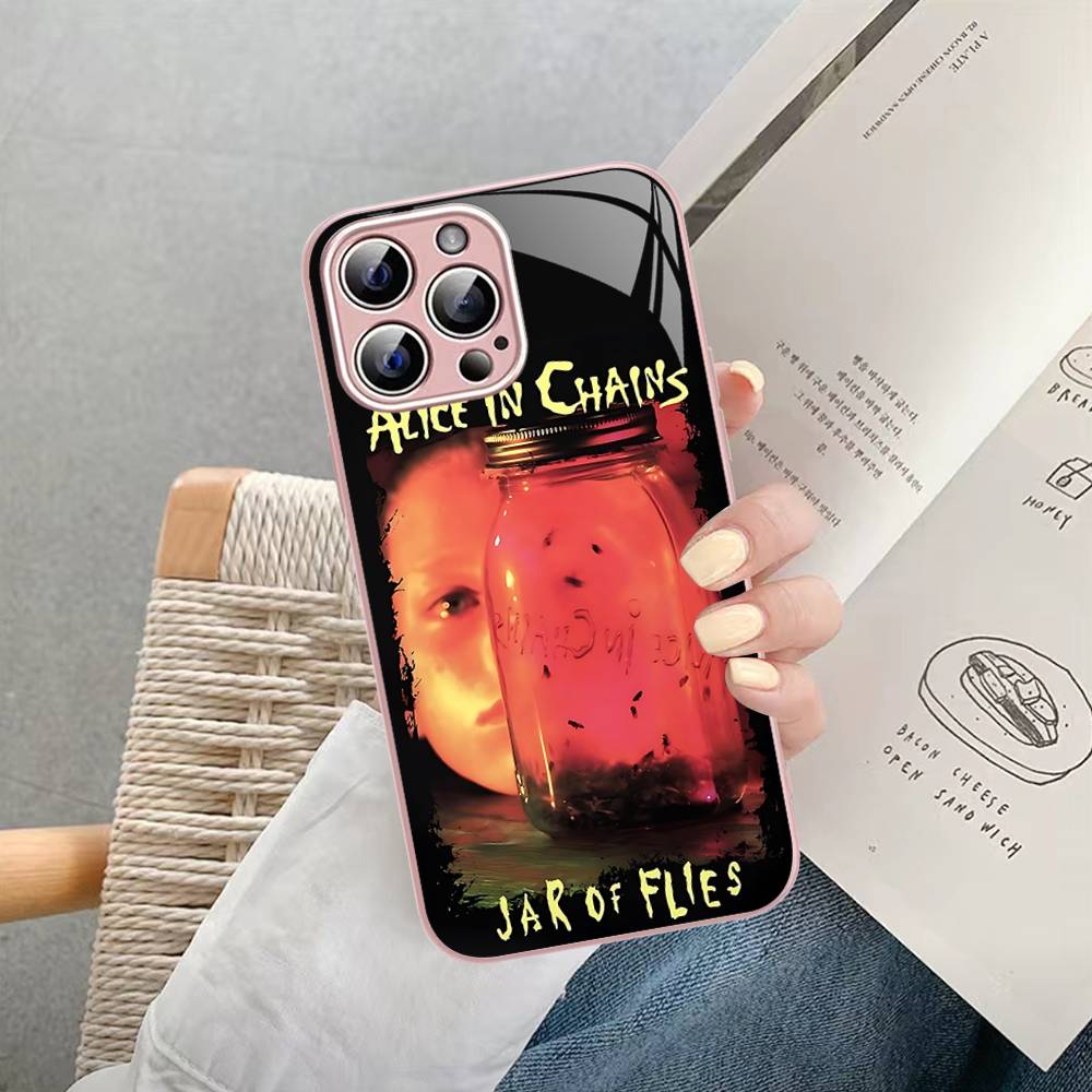 

Band A-Alice I-In C-Chains Tempered Glass For Iphone 14 13 12 11 Pro Mini XS MAX 14Plus X XS XR Fundas iphone 11pro max