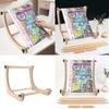 Portable Wood Embroidery Stand With Adjustment Natural Wood Sewing Frame For Home Or Travel Use