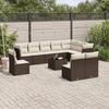 VidaXL Garden Lounge Set with Cushions 11 Pcs, Patio Sofas, Patio Furniture Set, Outdoor Furniture, Brown 3217813