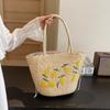 Summer Small Fresh Embroidered Straw Bag Women's New Seaside Beach Bag Casual Shoulder Bag Underarm Bag