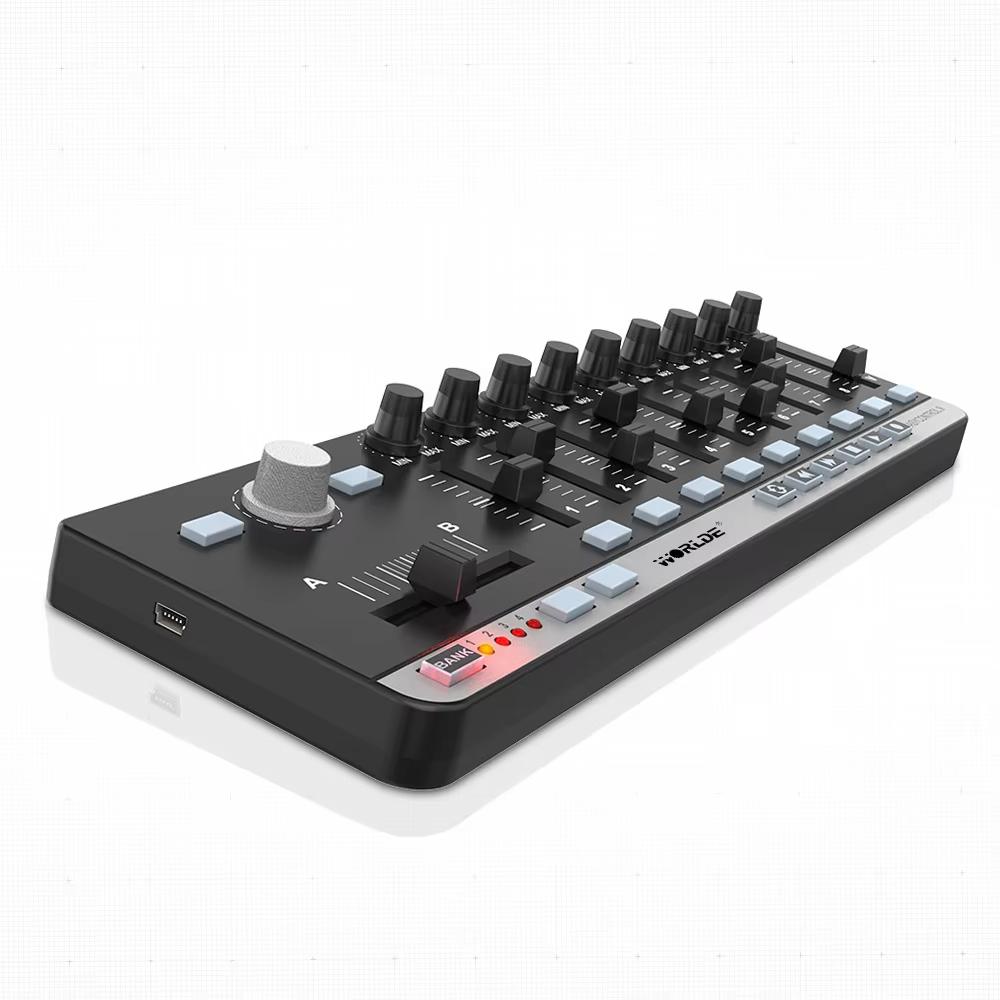 Easy Control 9 MIDI Controller - Slimline Portable USB Control with 4 Memory Banks, 6 Transport Buttons & Plug-in-Play Kit