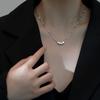ANENJERY Square Tube Chain Necklace for Women Simple Shiny Geometric Choker Party Jewelry