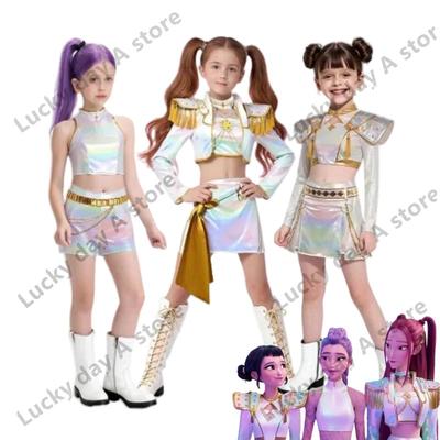 Rumi Zoey Mira Cosplay Kostüm Kpop Demon Huntrix Hunters für Kinder Mädchen Baby Gruppenidol Rollenspiel Halloween Karneval Anzug