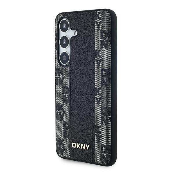 Dkny Dkhms24Mpcpvslk S24+ S926Czarny/Black Hardcase Leather Checkered Mono Pattern Magsafe