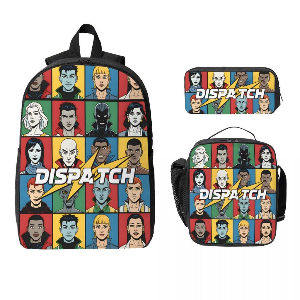 3Pcs Dispatch Mecha Man Eras Tour Prints Backpack Set for Kids Pencil Boxes Bookbag Sets with Lunch Box For School Daypack