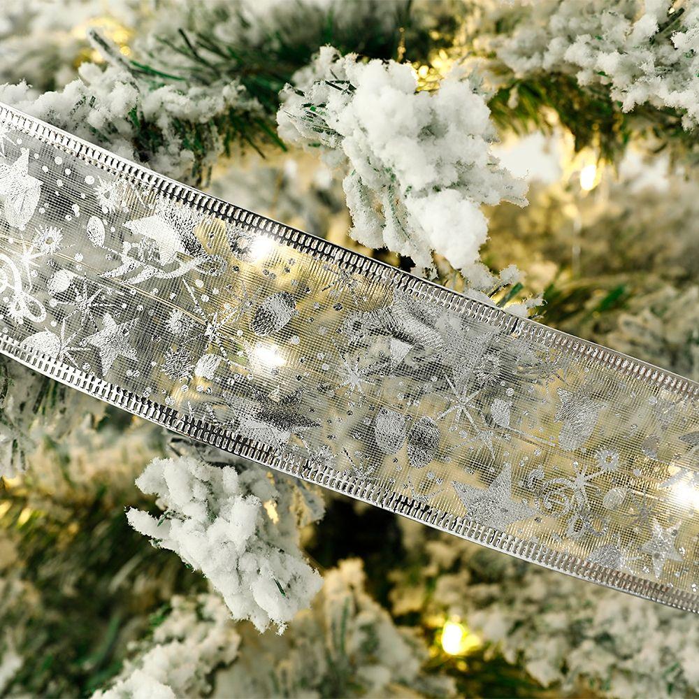 Fairy Lights Bows New Year Christmas Ribbon Xmas Lights Strings Christmas Tree Ornaments Decoration