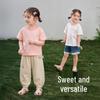JELLYBABY Girls' Sweet Pattern Short Sleeve T-shirt