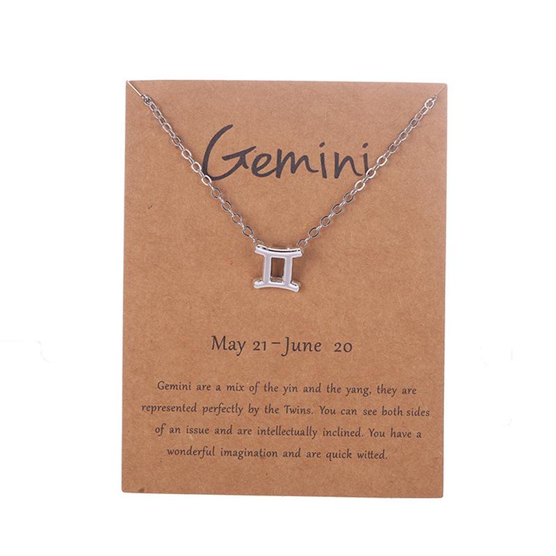 

Намисто зі знаком зодіаку для жінок, підвіска, знак гороскопу, сузір’я, астрологія, подарунки на день народження з листівкою as the picture