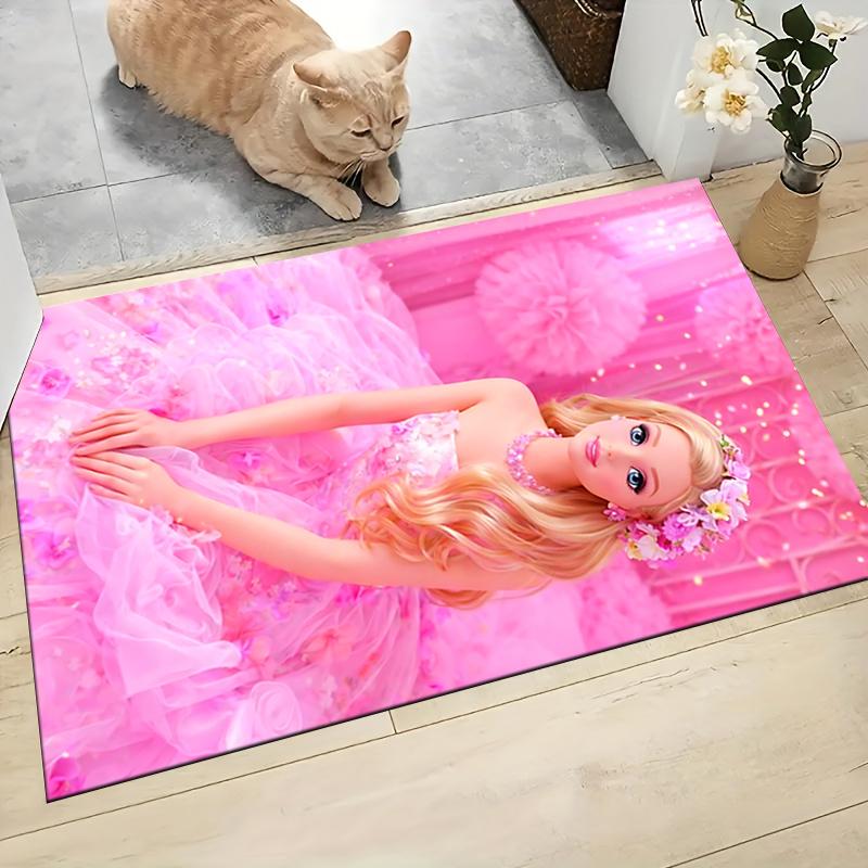 Pink Princess Fantasy Carpet Rug Soft Washable Antislip Home Living Room Sofa Mats Personalized Christmas Rug
