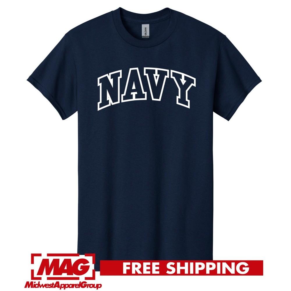 US NAVY ARCHED T-SHIRT Armed Forces Military Seals American Tee United States Unisex T-Shirt XL