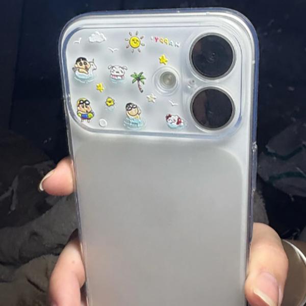 

Trendy Cute Shin-chan Swimming Case for iPhone 17ProMax, 16, 15Pro, 14/13 - Simple Creative Design iPhone 15 Plus