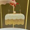 Water Diamond Clutch Bag With Chain Strap For Wedding And Evening Events