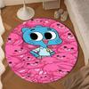 Gum's Colorful Friends Round Rug for Livingroom,Bedroom, Palyroom, Chair Rug, Area Rug, Circle Carpet, Large Size Decor Fan Christmas Gift