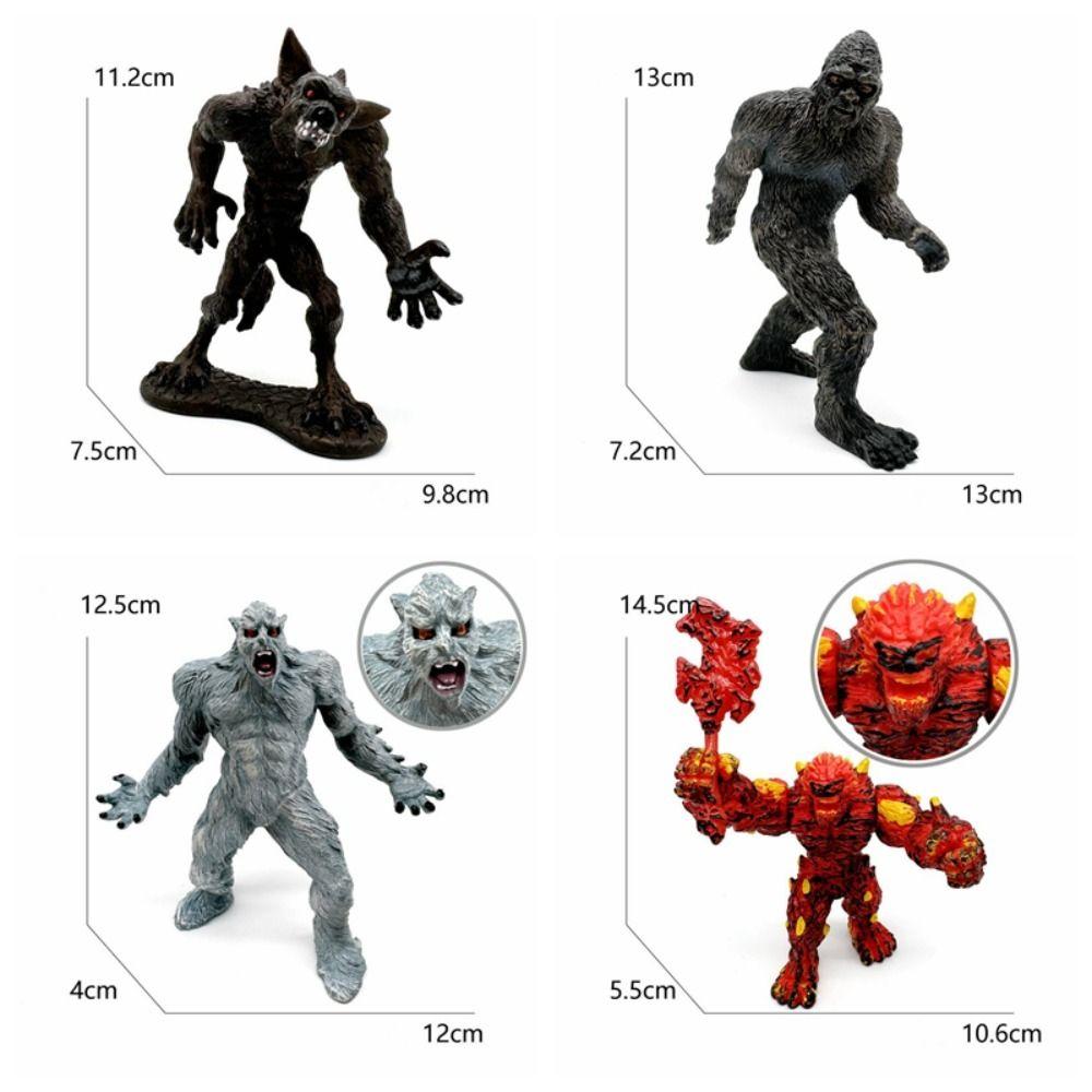 Simulation Ice Demons Figures Mythical Apes Magma Golem Model Werewolf Animal Model  Kid Toy