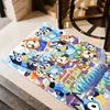 Bluey's Adventure World Customize Text Carpet Perfect for Hallway Balcony Study room Playrooms Anti-slip Rug Office home decor