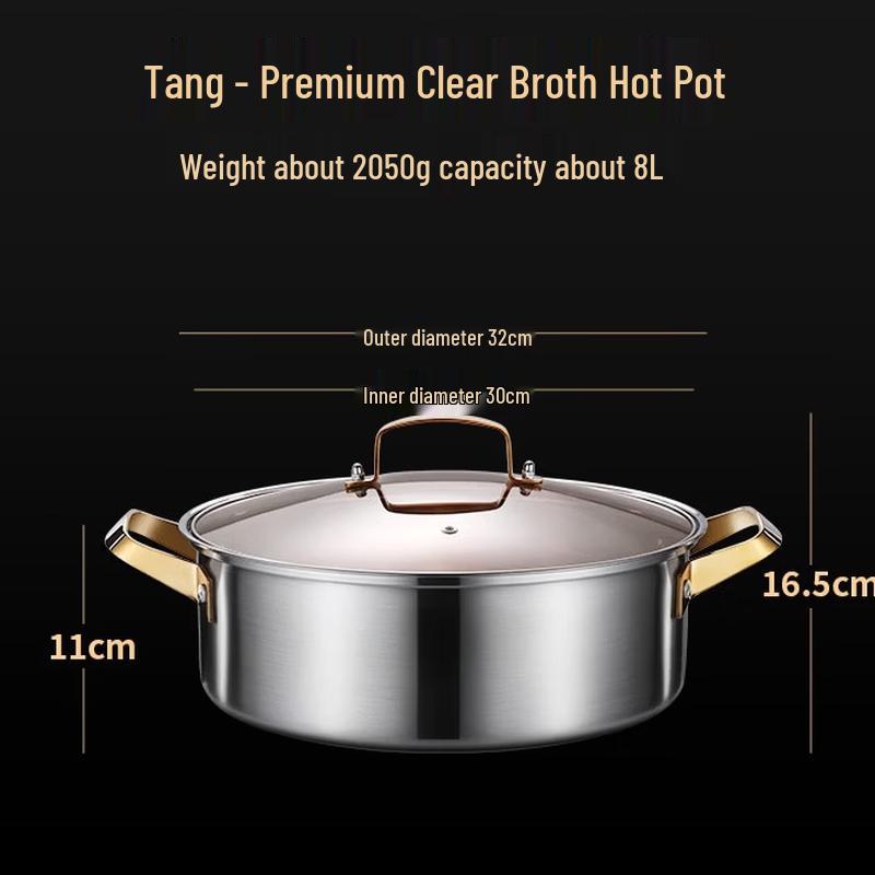 WuTuo 304 Stainless Steel Divided Hotpot